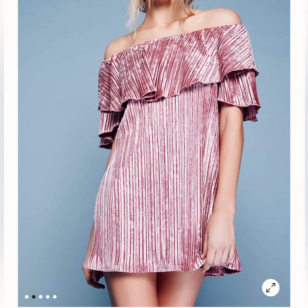 Free People Into The Night Velvet Mini Dress‎ Size Small